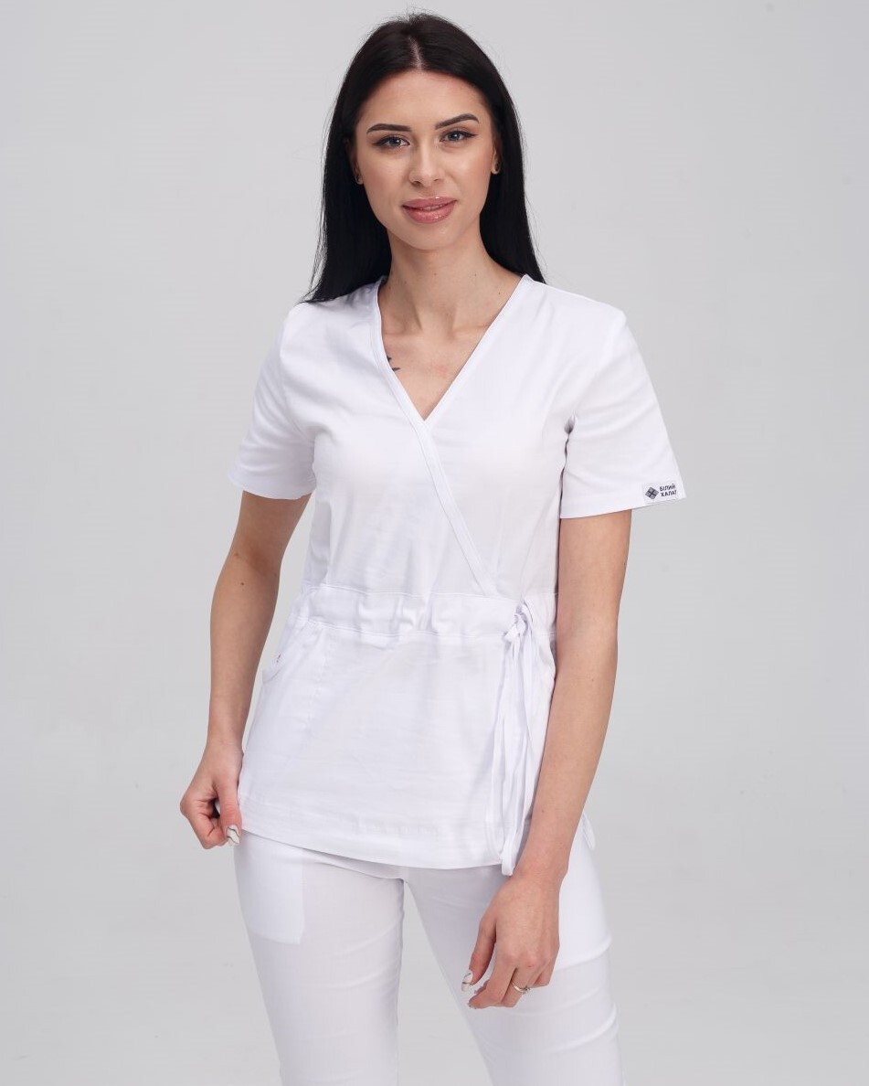 Medical suit for women Rio white 135-324-707 (6613225) фото 7