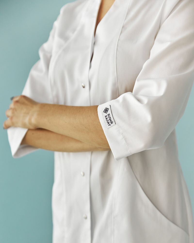 Medical gown women's Elizabeth white 416-324-679 (6613604) фото 5