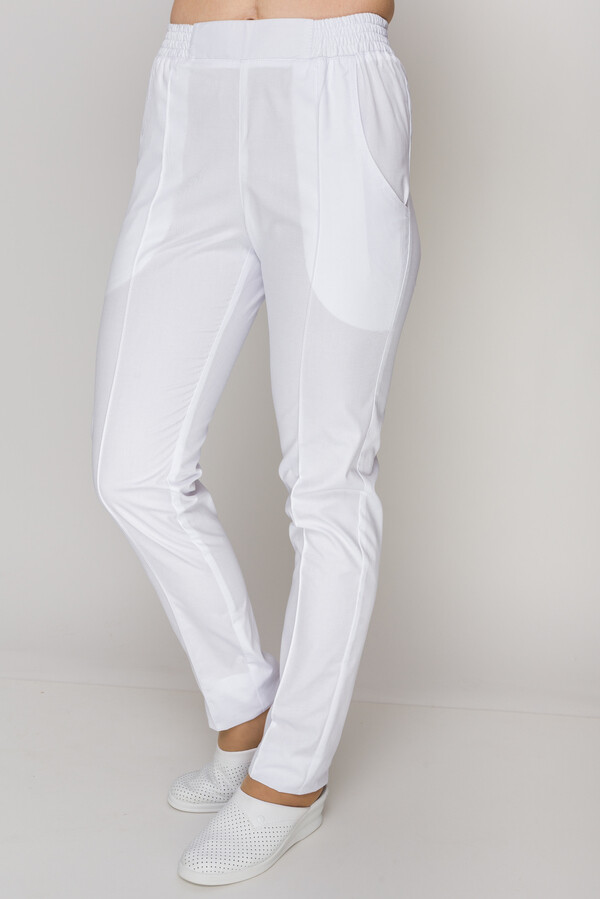 Women's skinny trousers. COTTON. White (549955) фото 3