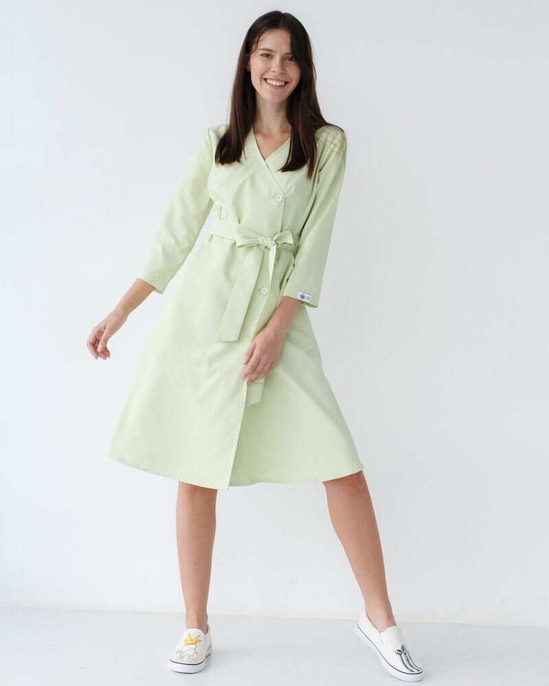 Medical gown for women Provence pistachio 178-396-677 (6613956) фото 8