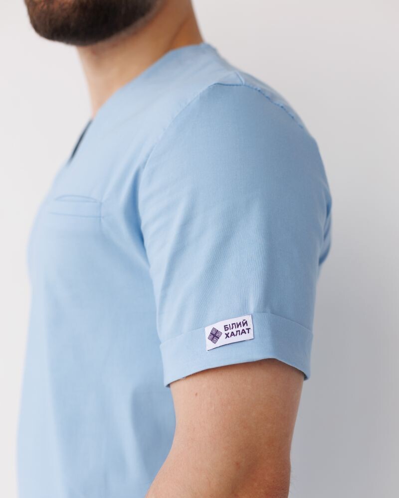 Медицинский костюм мужской Марсель голубой  353-333-708 (6613706) фото 5