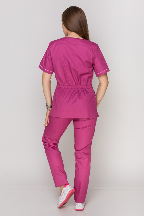 Monique+ Br. skinny suit. COTTON. Fuchsia + pink (piping) (5410161) фото 8