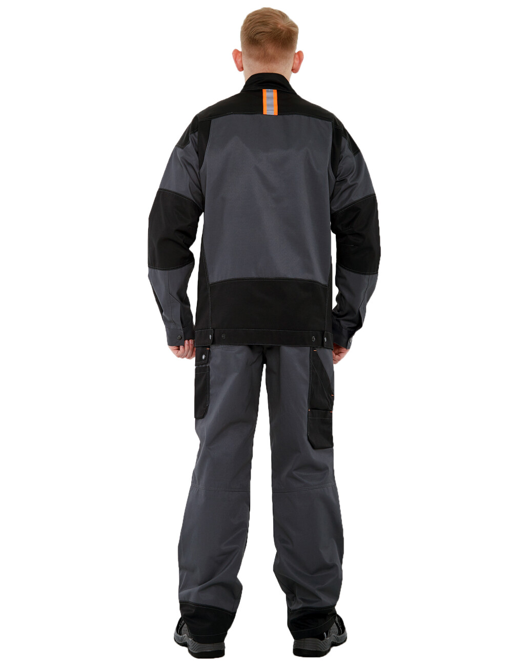 Suit worker "DIESEL" dark gray - semi-overalls and jacket (1282) фото 11