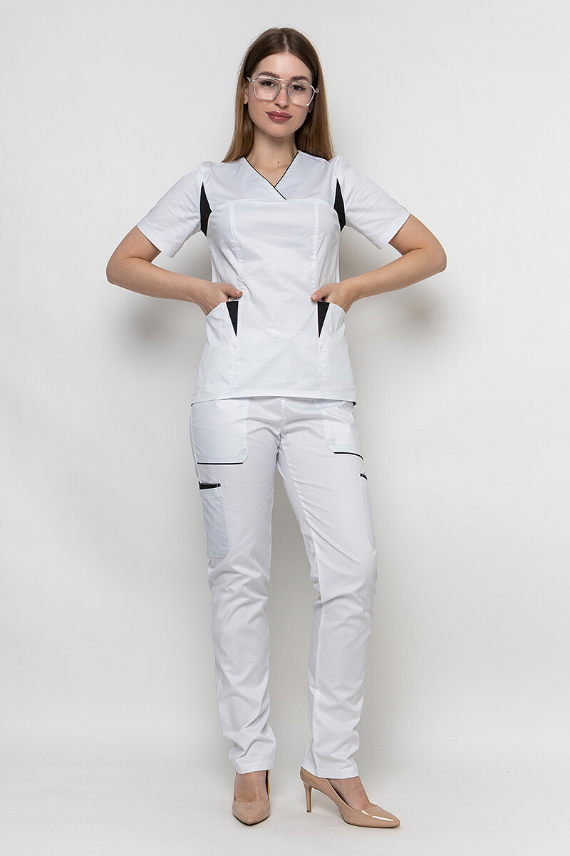 Medical suit white Emelie-stretch women's (5436920) фото 3