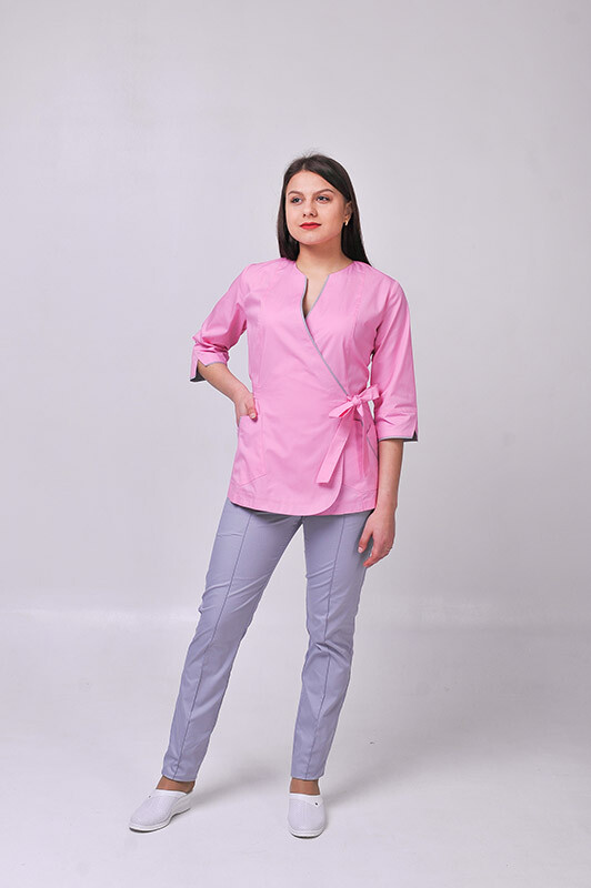 Venice+ Br. skinny suit. COTTON. Pink / light grey (544630) фото 2