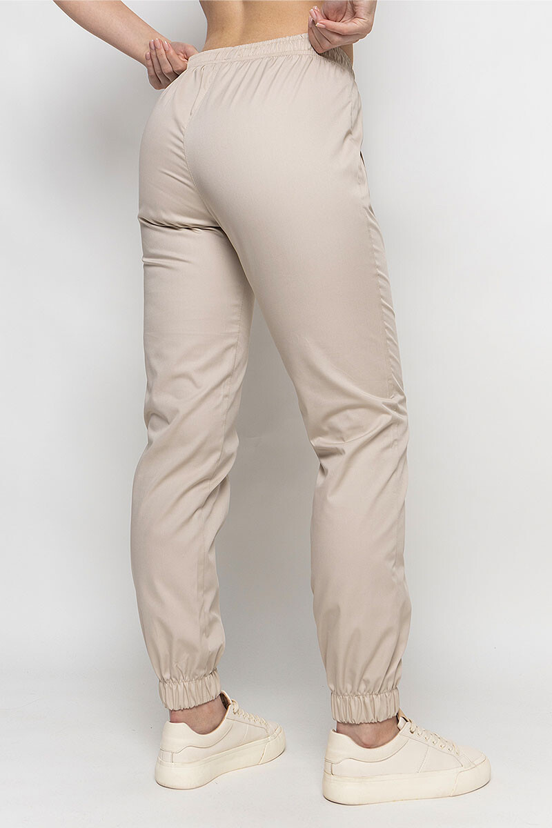 Women's medical joggers, 2 pockets. Cream. COTTON (5436986) фото 5