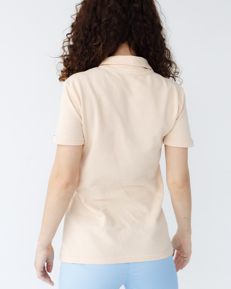 Medical polo for women beige 147-367-677 (6613395) фото 2
