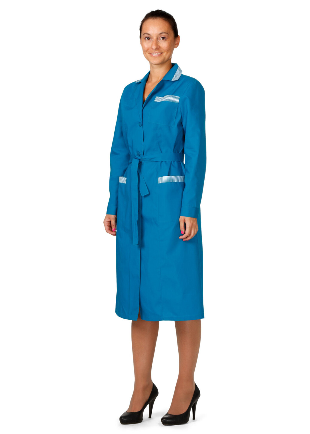 Female lab coat, cornflower (220013) фото 1