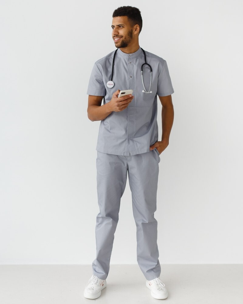 Medical suit for men Boston gray 129-328-679/485-328-679 (6613673) фото 1