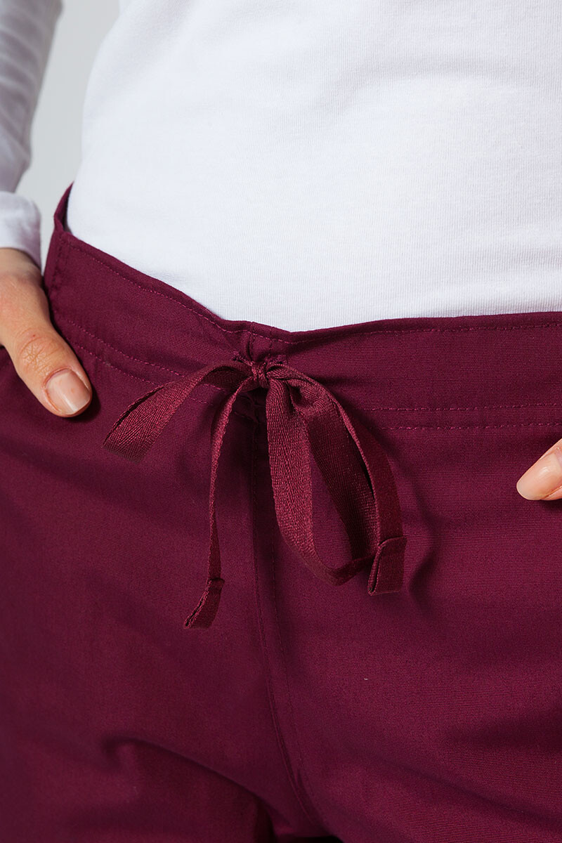 Women's medical trousers straight "Sofia" burgundy (7700302) фото 3
