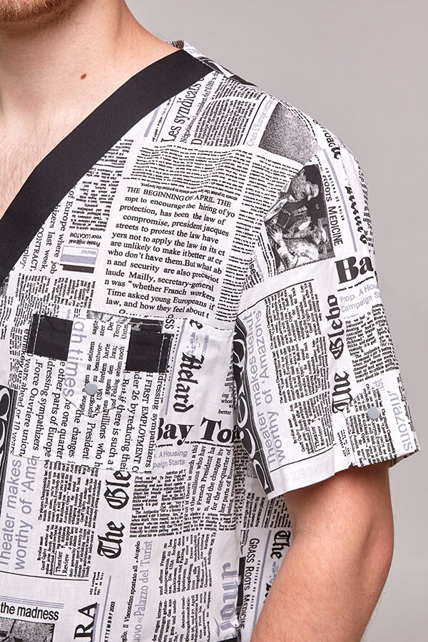 Jacket K-33 Unisex, surgical universal. Newspaper (545026) фото 4