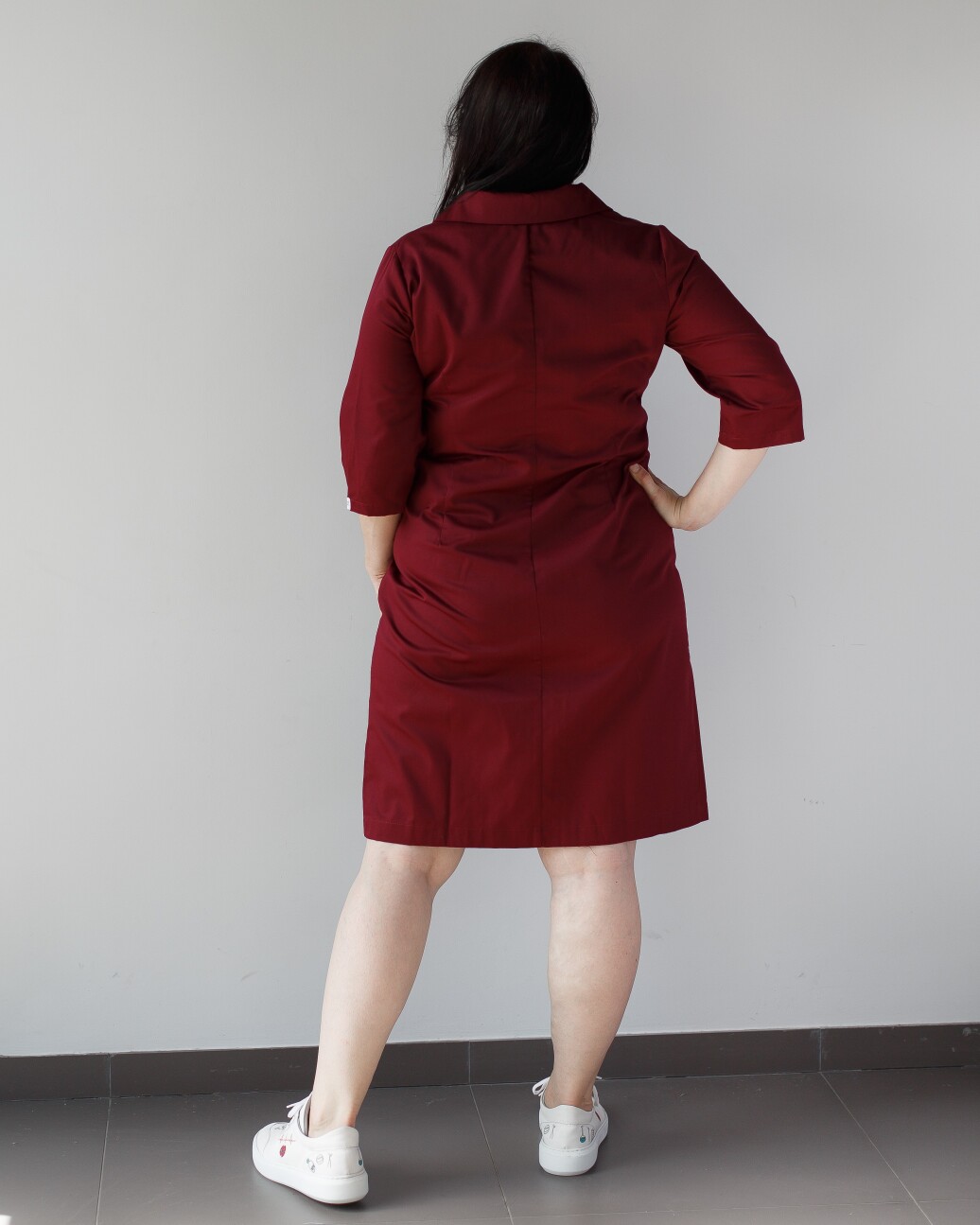 Women's medical gown Sophie Marsala +SIZE 306-326-677 (6625322) фото 6