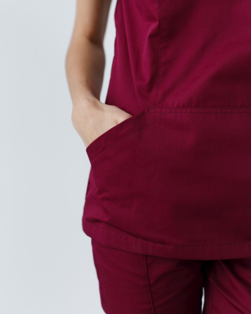 Medical shirt women's Topaz marsala 164-326-705 (6613501) фото 4