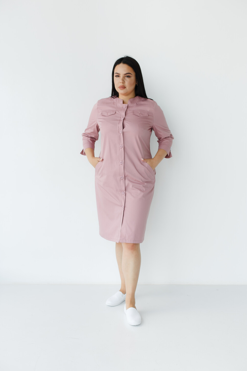 Women's medical gown Valerie ash pink +SIZE 156-429-677 (6625325) фото 1