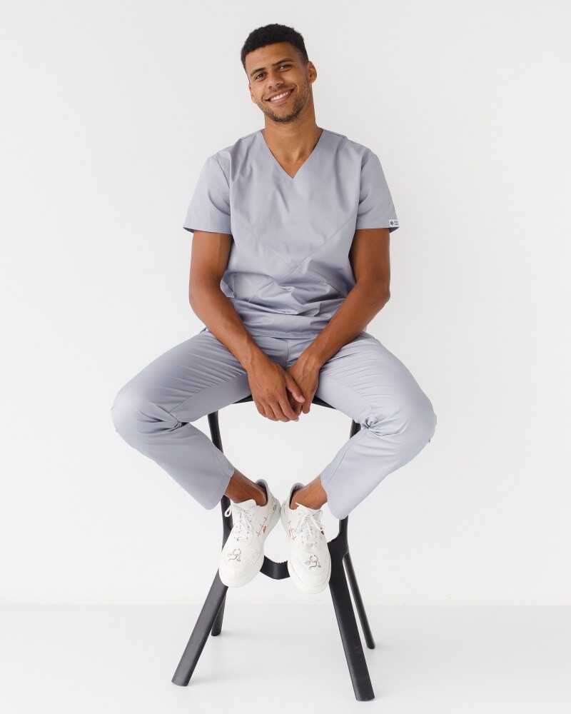 Medical suit for men Milan gray 134-328-708 (6613671) фото 1