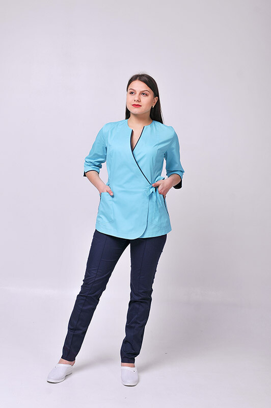 Venice+ Br. skinny suit. COTTON. Menthol / dark blue (544627) фото 1