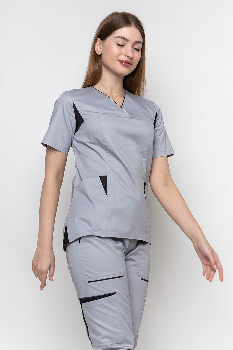 Medical stretch jacket Emelie-stretch. Smoke (5437006) фото 3