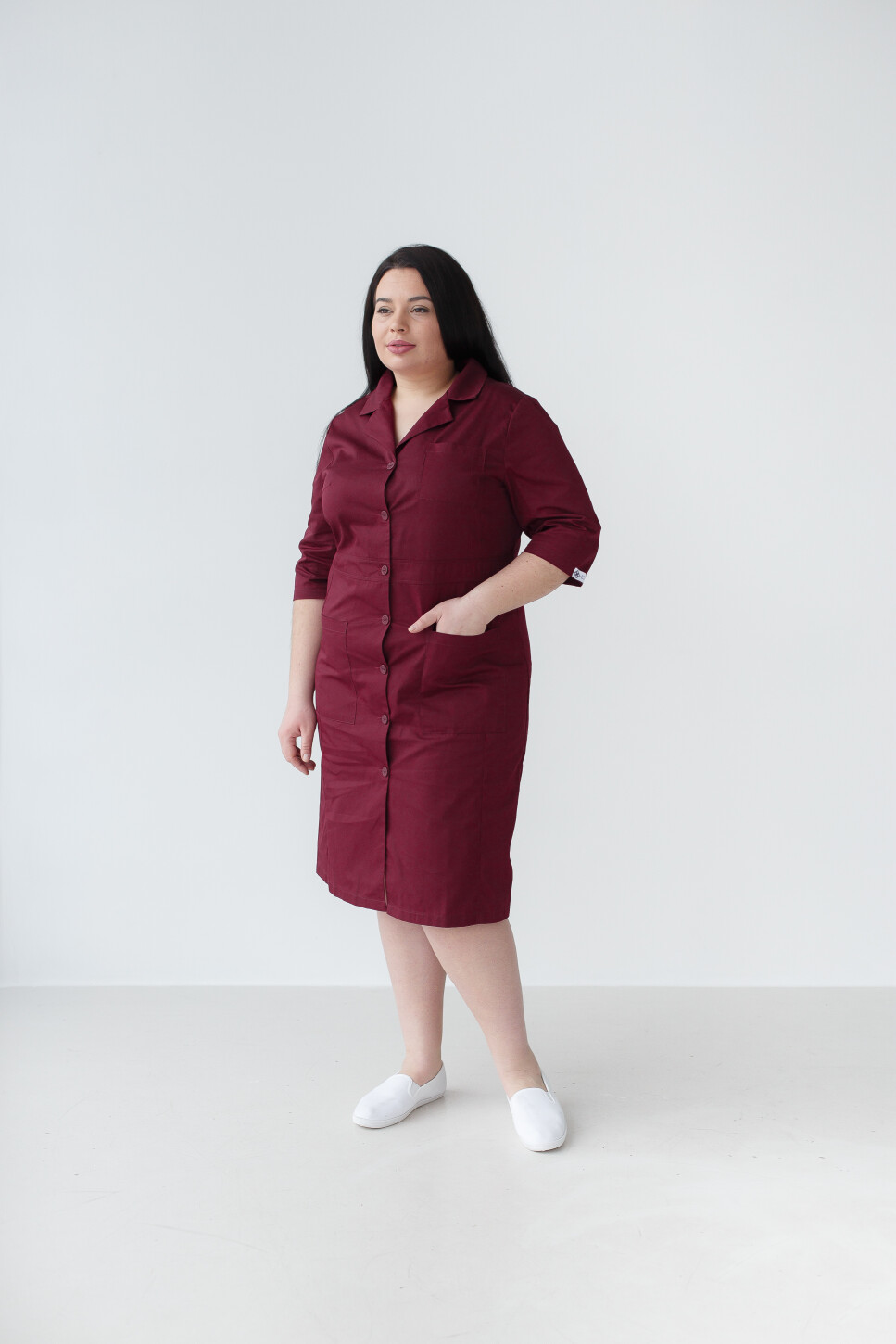 Women's medical gown Sophie Marsala +SIZE 306-326-677 (6625322) фото 2