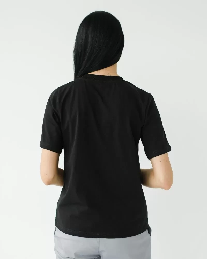 Medical basic T-shirt for women black 498-321-924 (6637744) фото 2