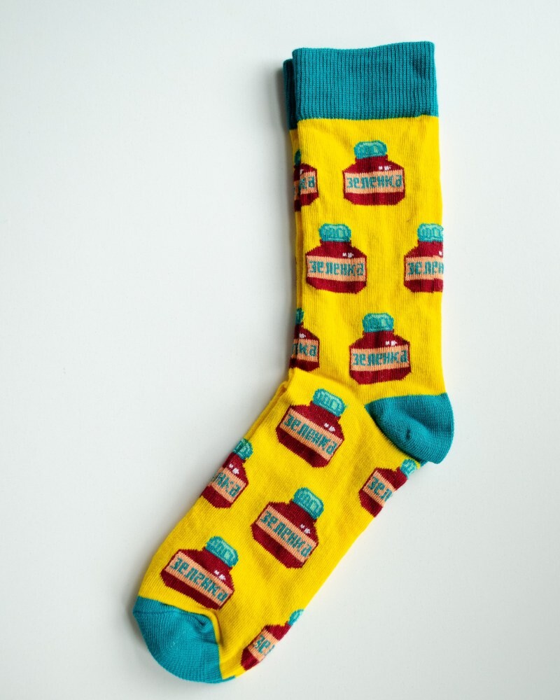 Medical socks with Zelenka print 143-350-833 (6613877) фото 4