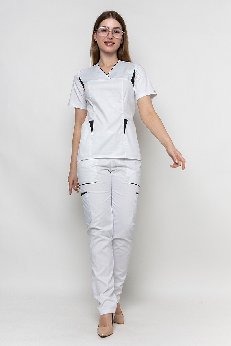 Medical suit white Emelie-stretch women's (5436920) фото 2