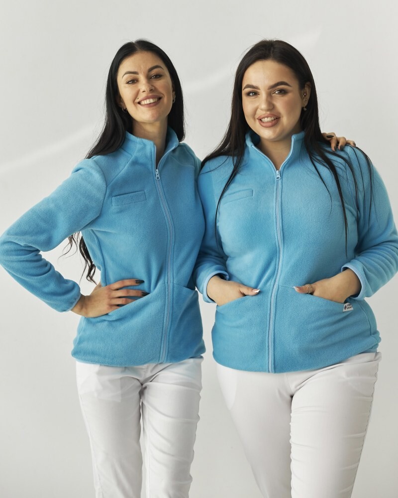 Medical sweatshirt women's fleece Dakota blue 406-333-842 (6613448) фото 6