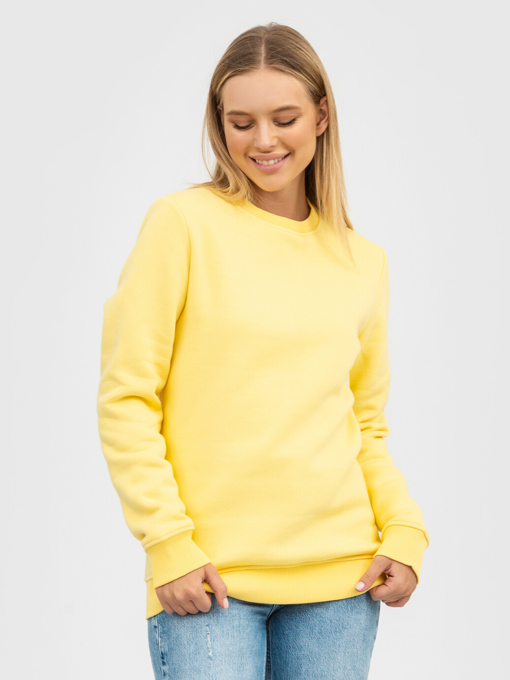 Свитшот UNISEX с начесом U-0301 желтый (5110235) фото 7