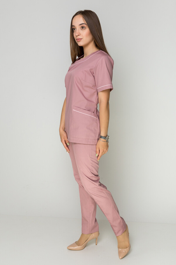 Monique+ Br. skinny suit. COTTON. Ash rose + rose (piping) (5410155) фото 4