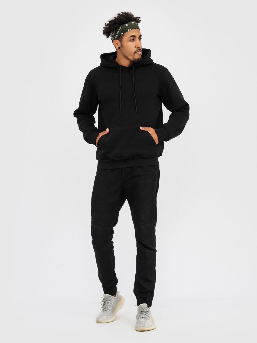 Худи UNISEX с начесом U-0401 черный (5110286) фото 4