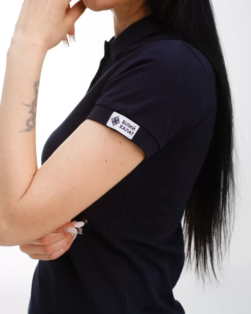 Medical polo for women navy blue 147-406-677 (6637751) фото 3