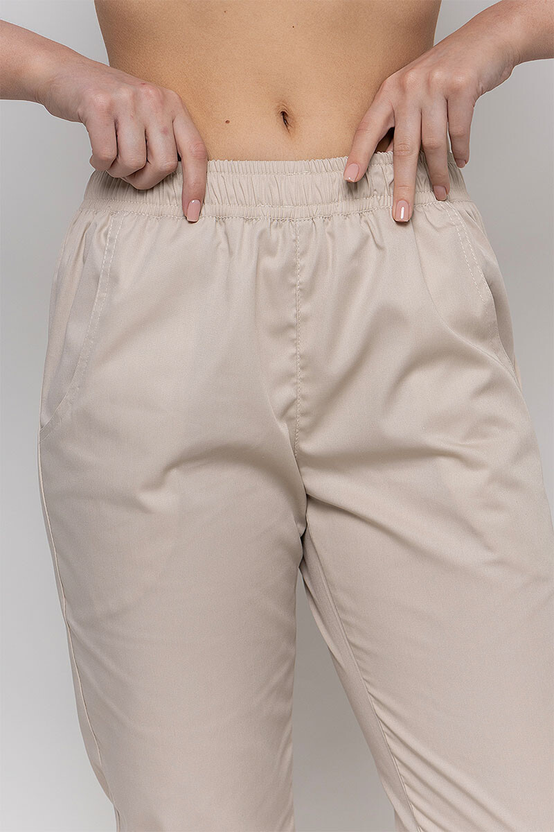 Медицинские джоггеры Афина женские 4 кармана. Крем. COTTON (5436978) фото 4