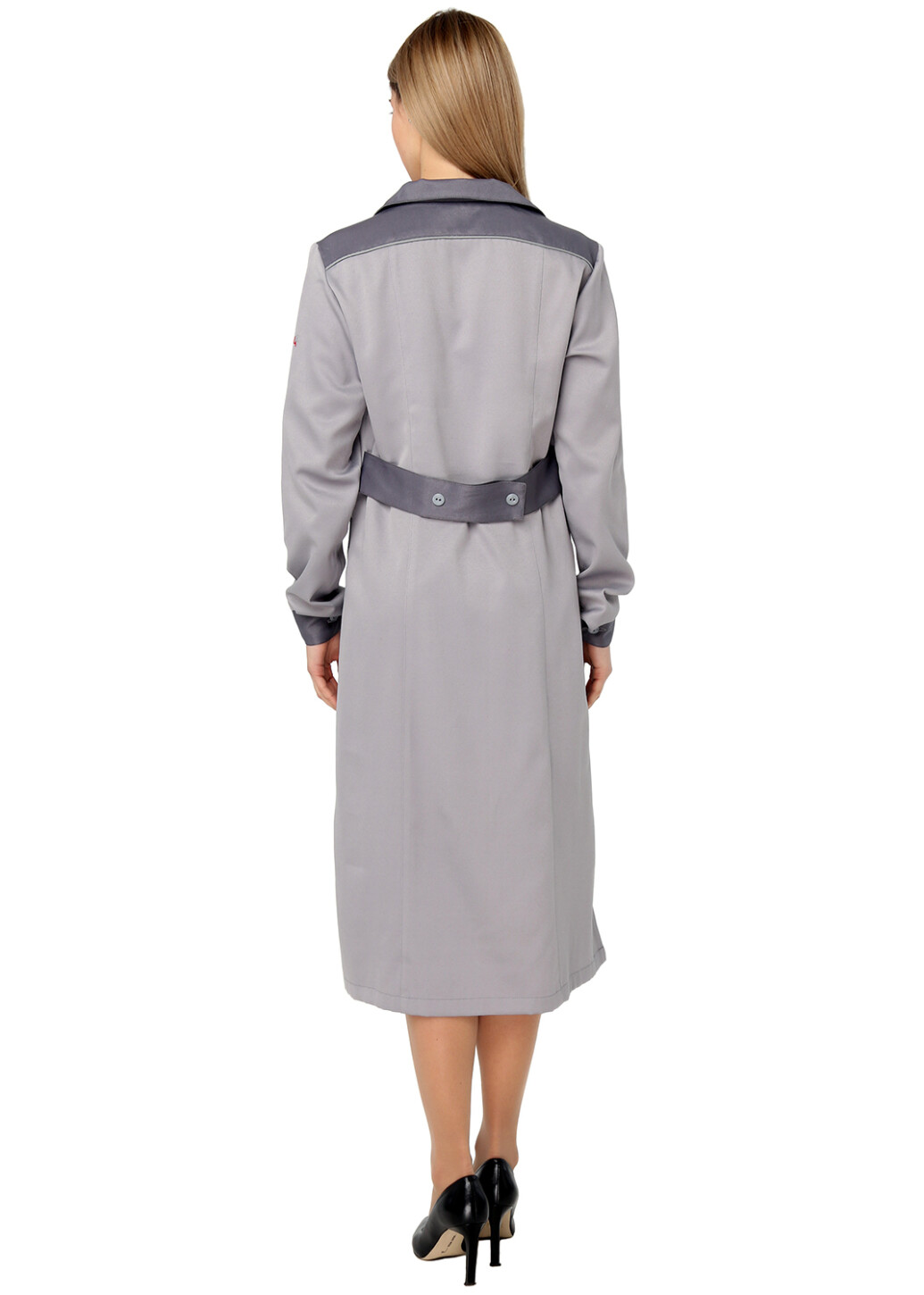 Dressing gown worker female "ALEXANDRA" gray (220444) фото 2