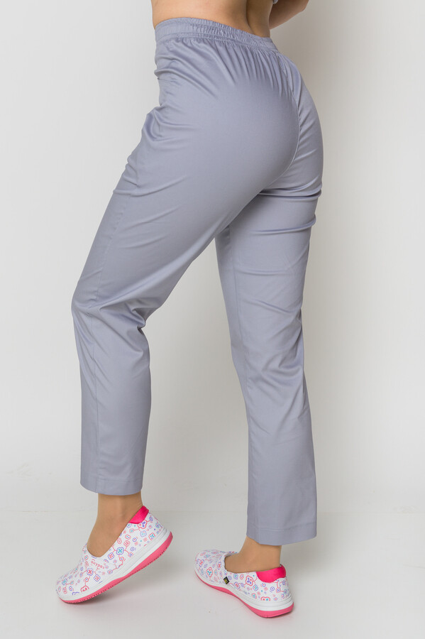 Костюм медицинский Ева-стрейч+ Брюки 7/8 Стрейчевый COTTON. Дым (5410080) фото 17