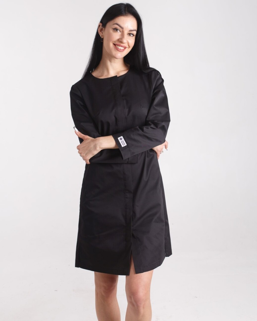 Medical gown women's Jacqueline black 391-321-677 (6613613) фото 4