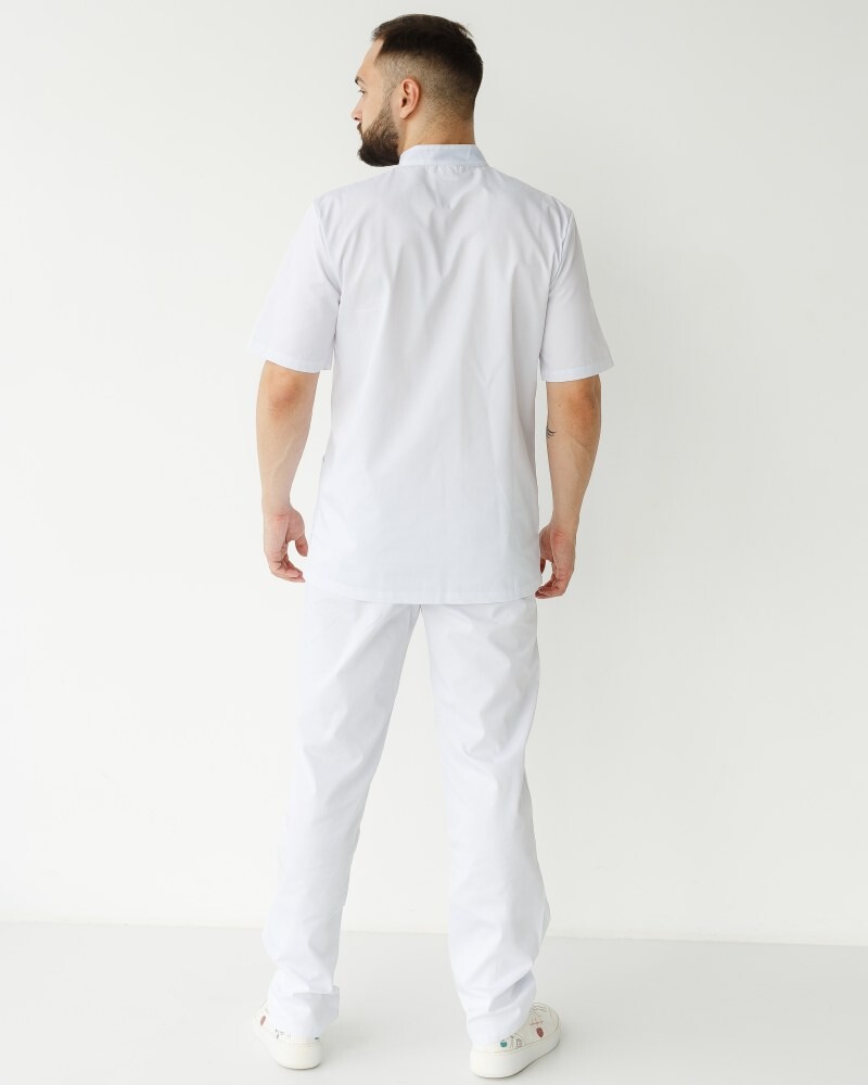 Medical suit for men London white-blue 133-372-679 (6613678) фото 2