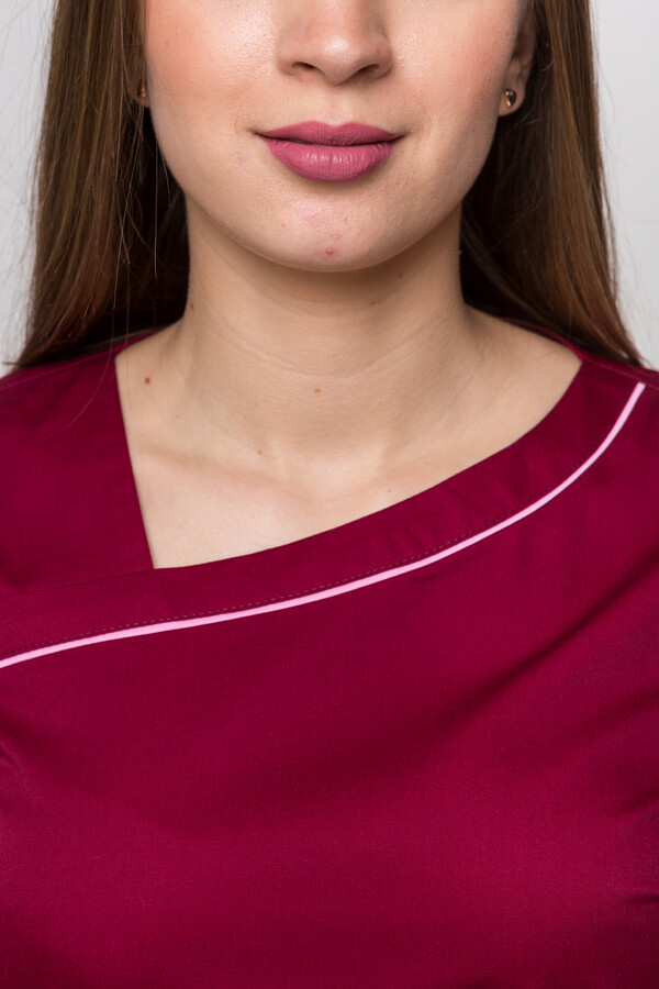 Костюм Монік, жіночий медичний, завужені штани. Марсал (5410152) фото 8