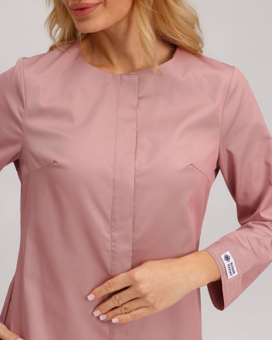 Medical gown women's Jacqueline ash pink 391-429-679 (6613603) фото 5