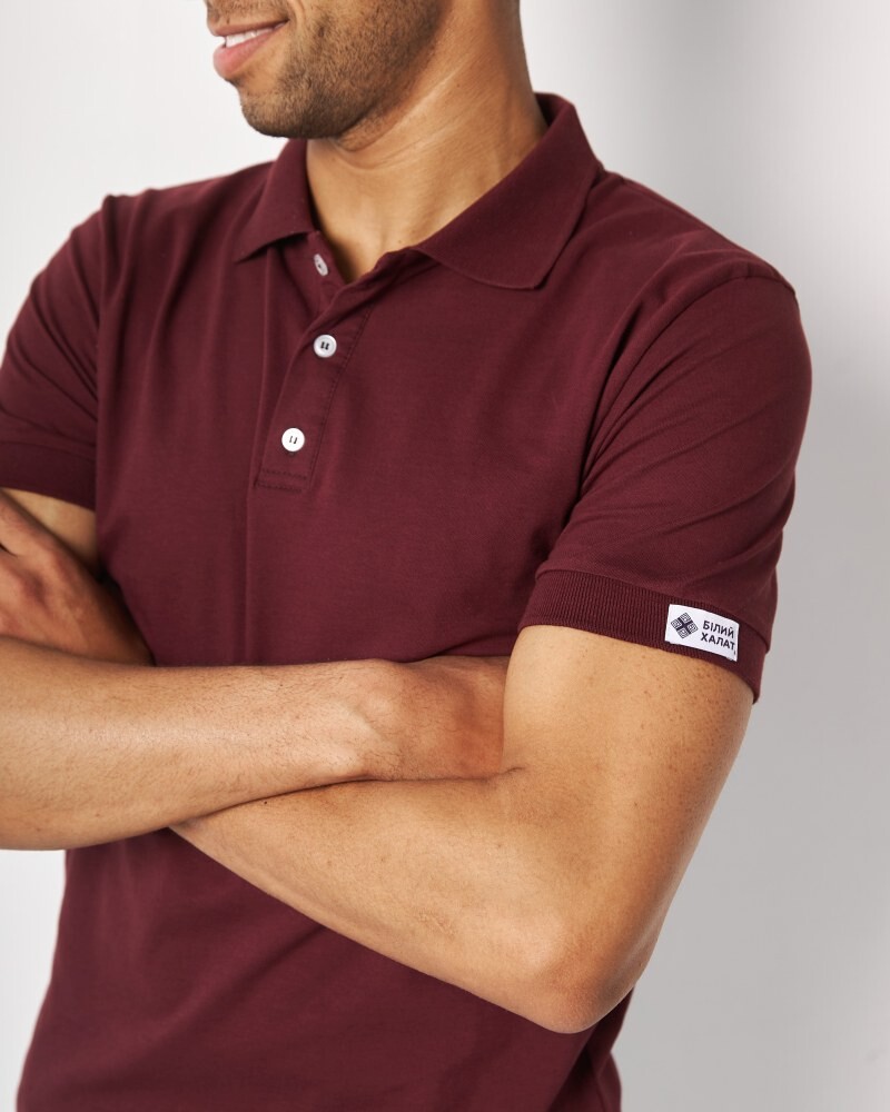 Men's medical polo cherry 148-416-677 (6613763) фото 3