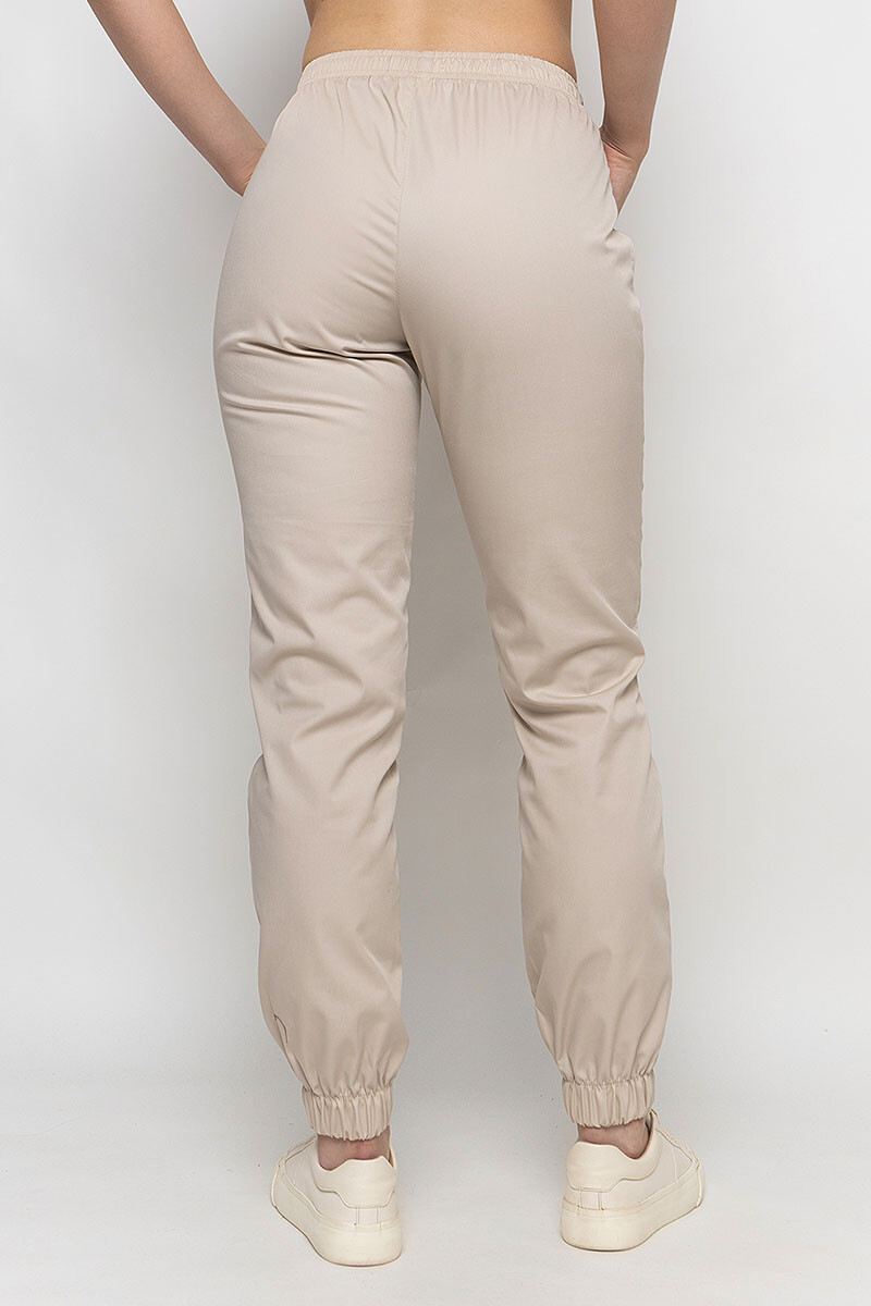 Women's medical joggers, 2 pockets. Cream. COTTON (5436986) фото 6