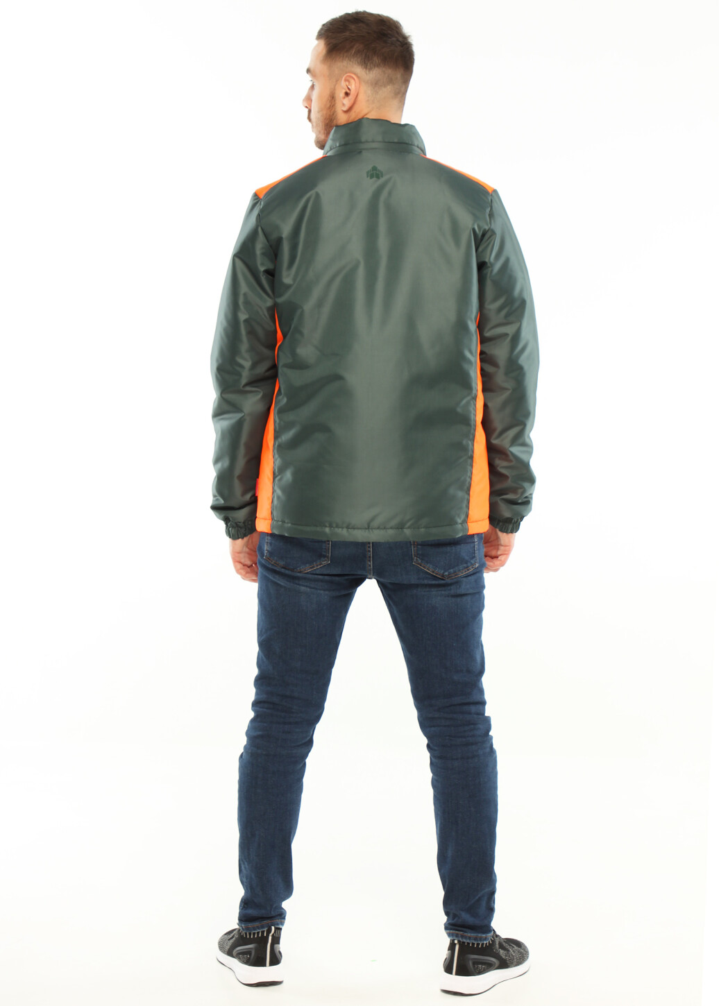 Demi-season jacket - green with orange (180027) фото 2