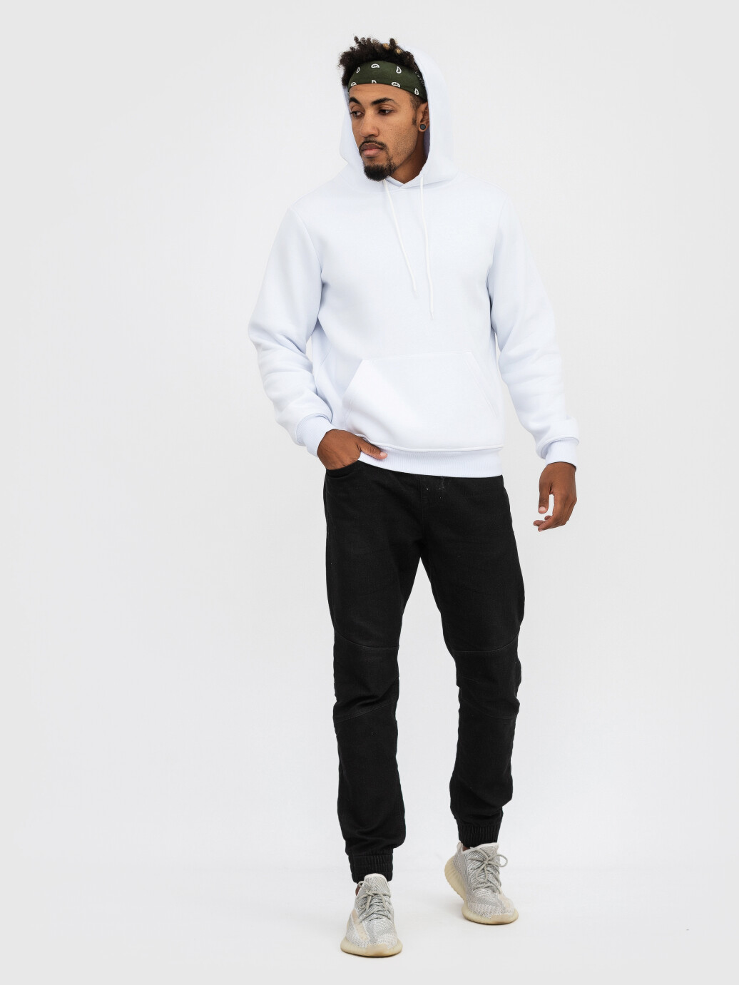 Худи UNISEX с начесом U-0401 белый (5110280) фото 6
