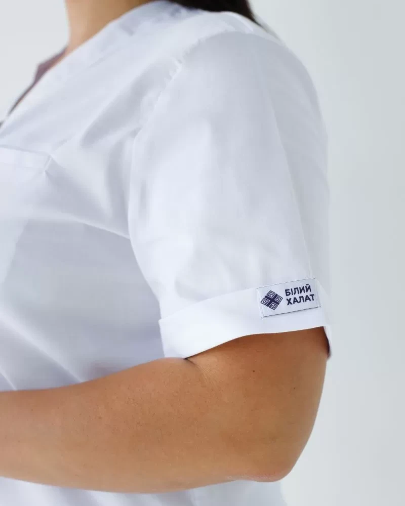 Medical suit for women Marseille white +SIZE 499-324-708 (6637766) фото 5