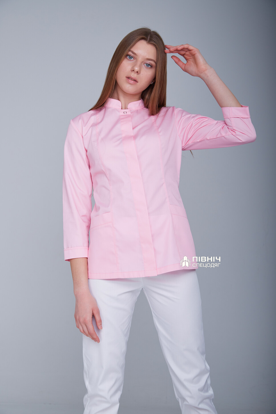 Блуза медицинская женская "ИРИНА" розовая (3399141) фото 5