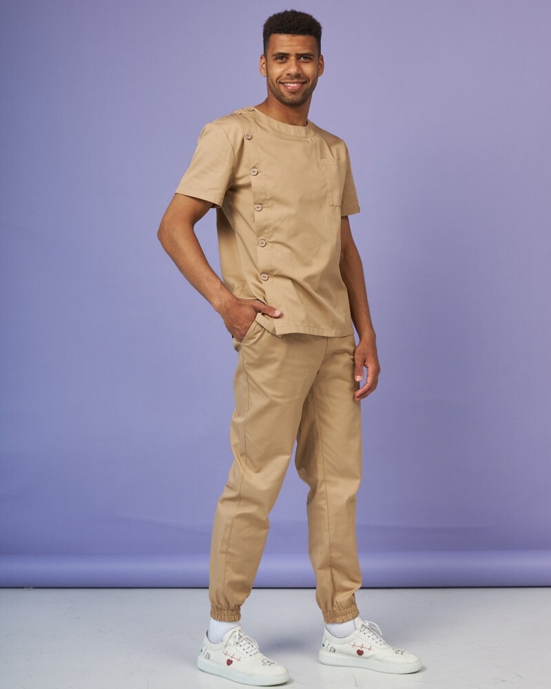 Медицинский костюм мужской Техас песочный 136-323-677 (6613693) фото 1