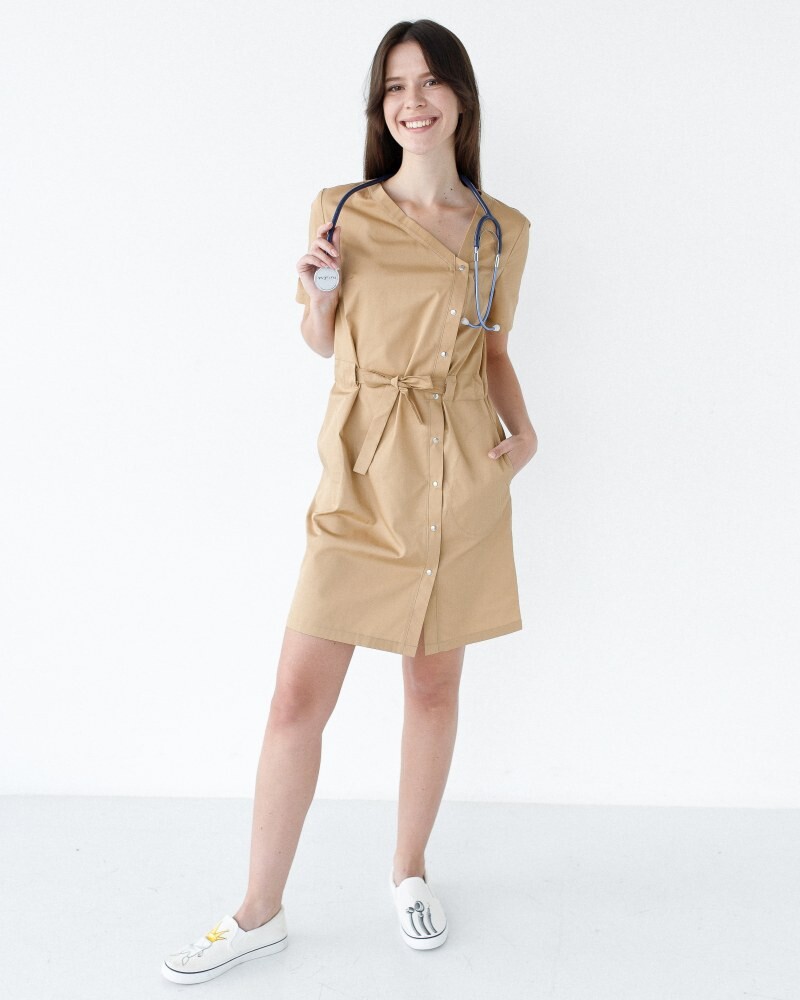 Medical tunic for women Naomi sand 151-323-679 (6613949) фото 1