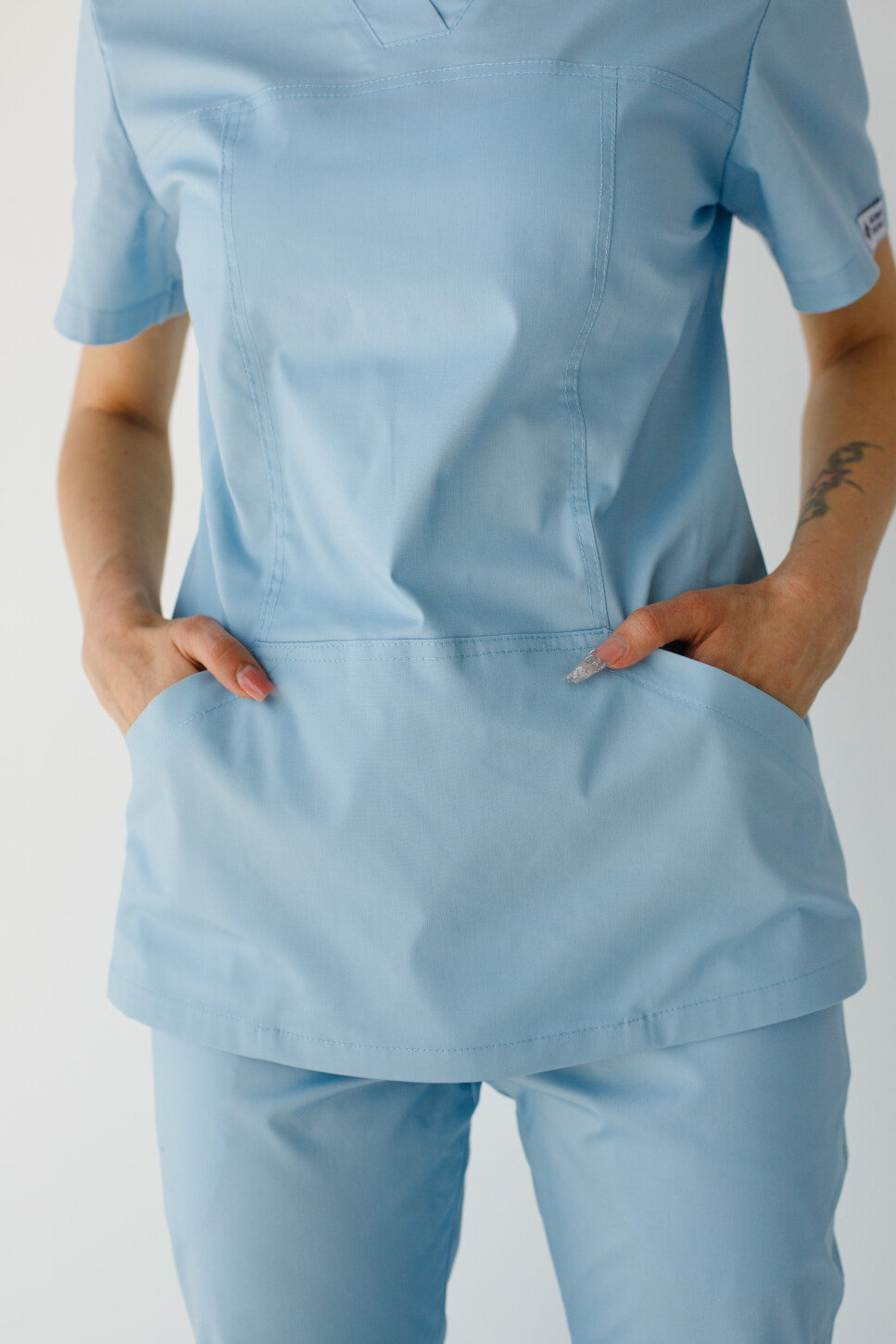 Women's medical suit Topaz azure Elite Stretch 488-333-708 / 492-333-705 (6624456) фото 5