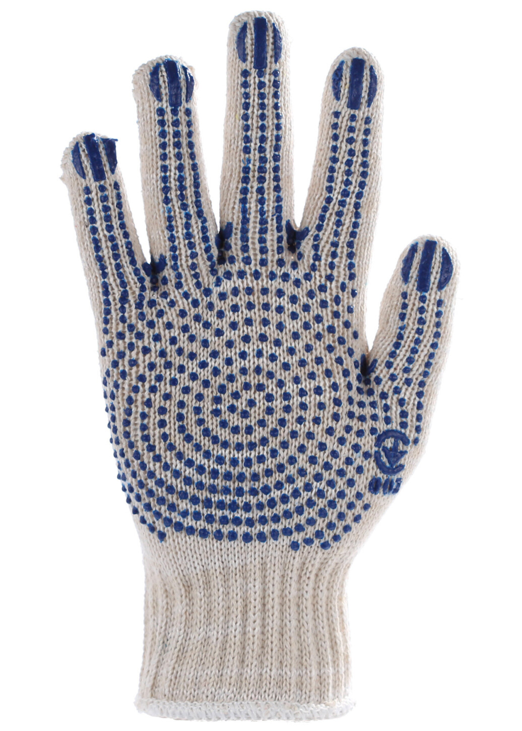 Work gloves, dense with PVC dots (256) фото 1