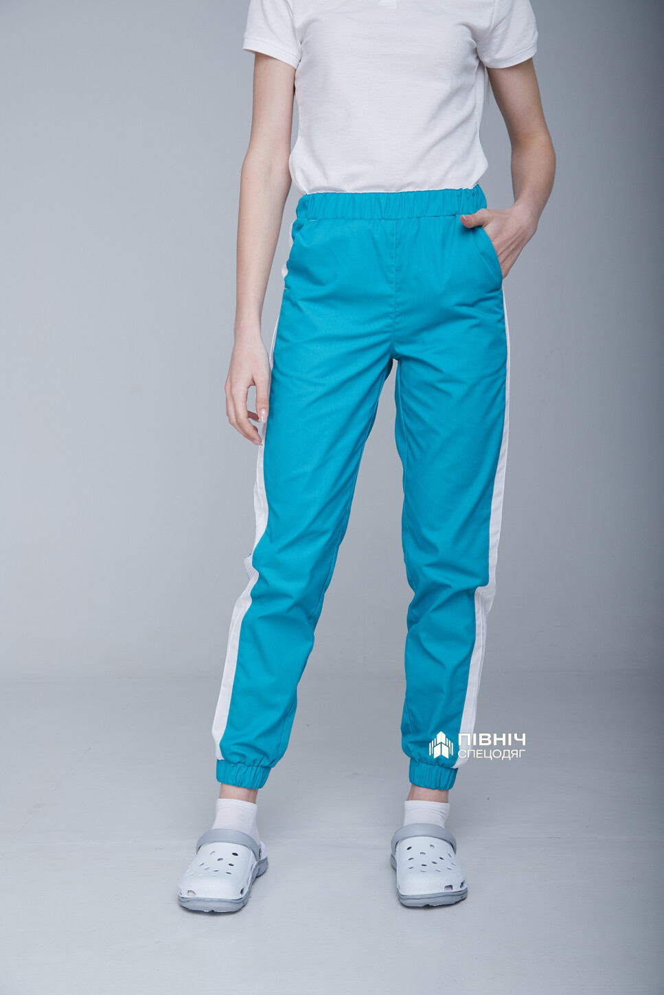 Women's medical trousers "Vanessa" turquoise (3399109) фото 9