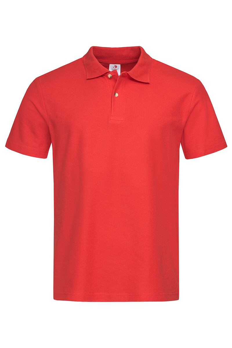 Men's polo shirt with short sleeves "STEDMAN" ST3000 SRE red (511372) фото 1
