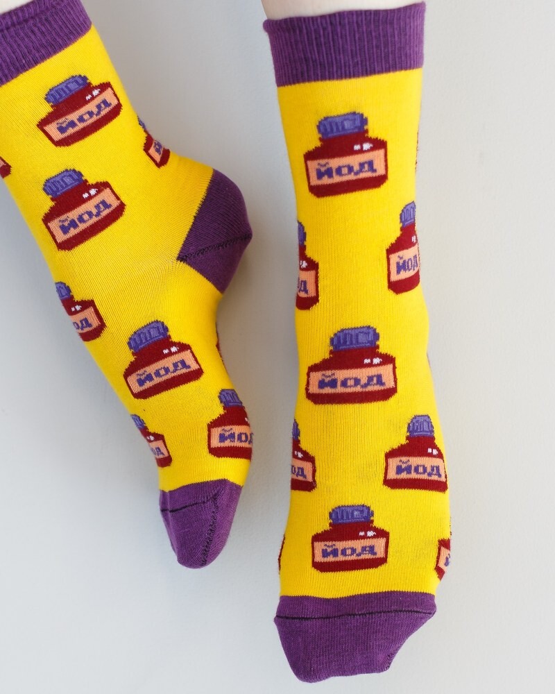 Medical socks with Iodine print 143-335-835 (6613879) фото 3